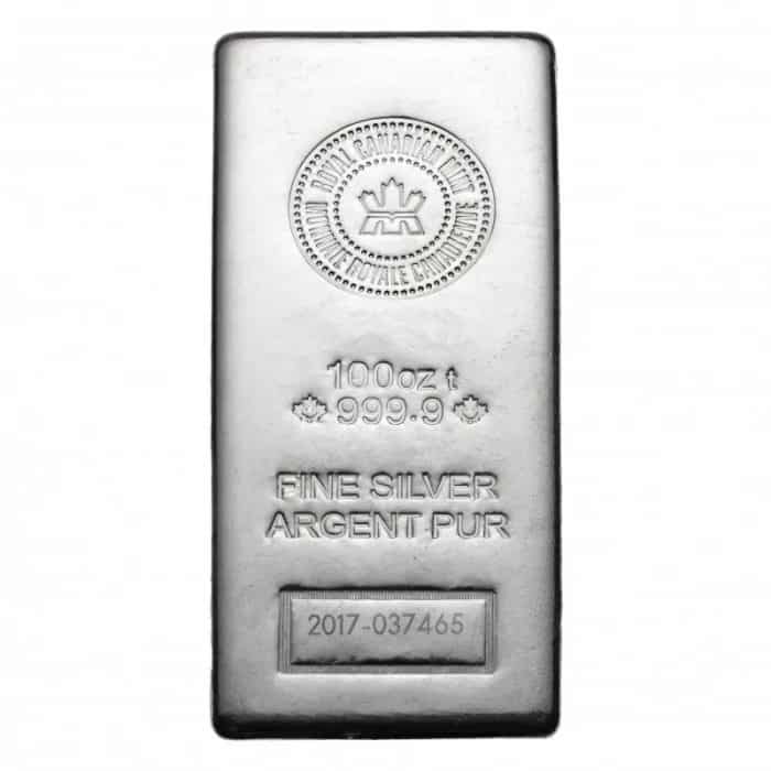 100 ounce silver bar various in ajax ontario